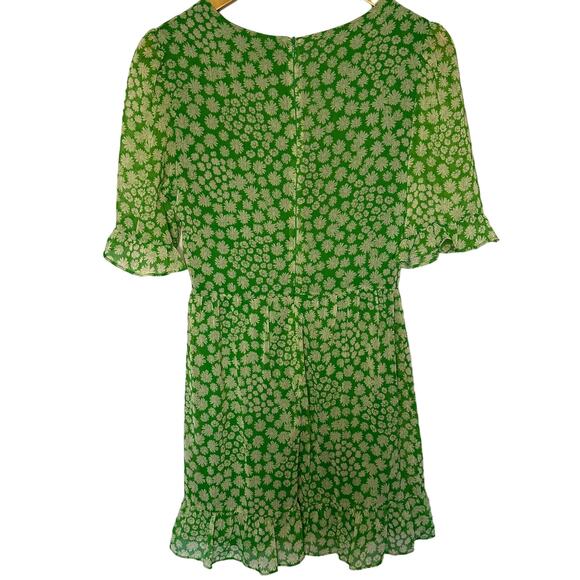 Emory Park Green Floral Ruffle Lined Spring Summer Dress Small - Medium - Picture 4 of 6